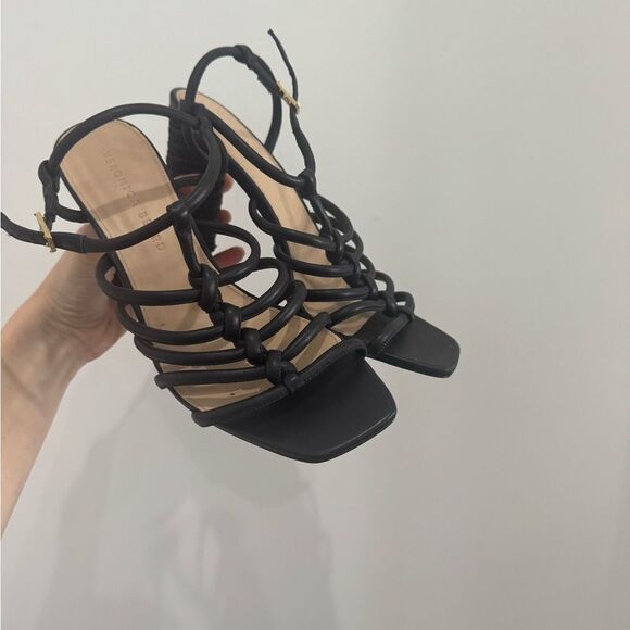 Veronica Beard Bala Jute-Heel Sandal in black - Picture 6 of 8